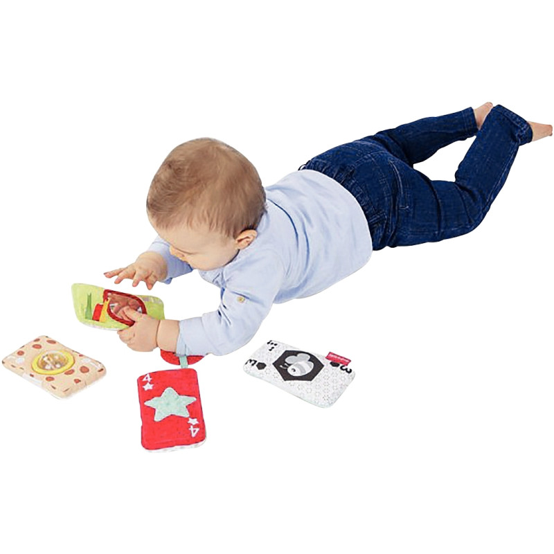 Mes cartes sensorielles en tissu Sophie la Girafe