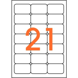 Boîte de 2100 étiquettes multi-usages blanches 63,5x38,1mm