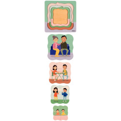 Puzzle en bois multi-niveaux, le cycle de la vie