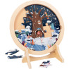 Puzzles en bois sur chevalet, les 4 saisons