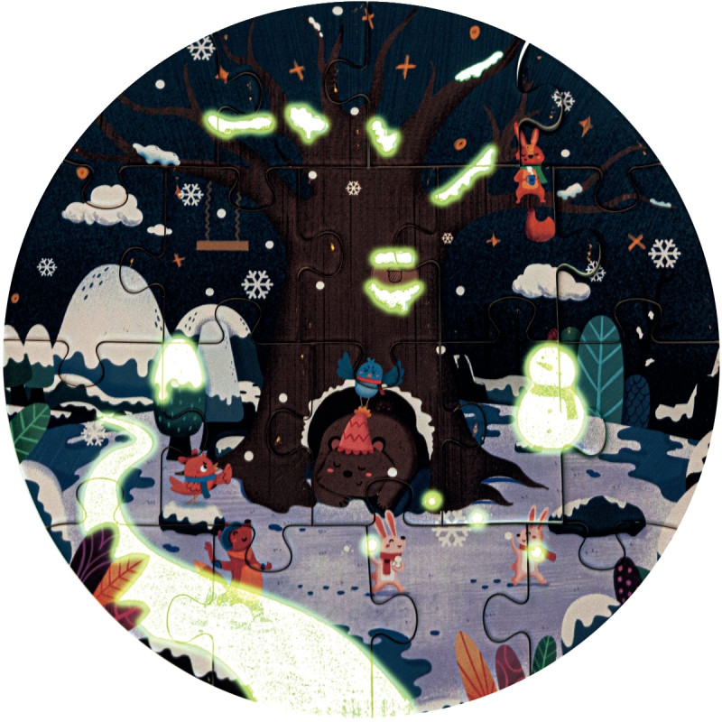 Puzzles en bois sur chevalet, les 4 saisons