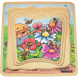 Puzzle 4 niveaux 28 pièces, le miel