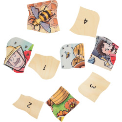 Puzzle 4 niveaux 28 pièces, le miel