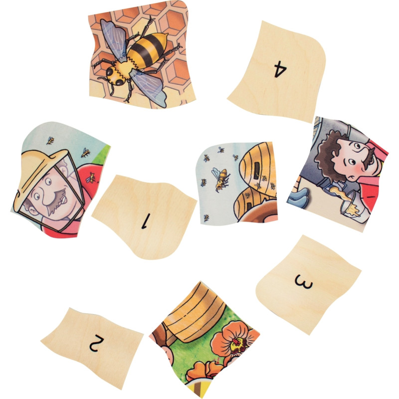 Puzzle 4 niveaux 28 pièces, le miel
