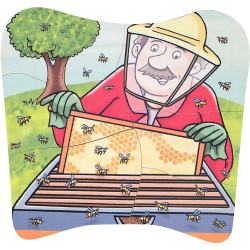 Puzzle 4 niveaux 28 pièces, le miel