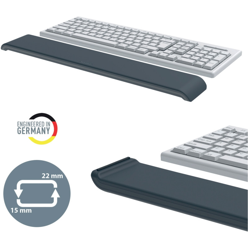 Repose-poignet pour clavier réglable Ergo gris foncé