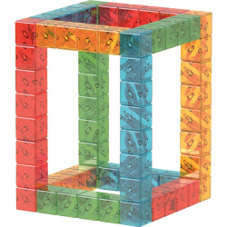 Lot de 64 cubes magnétiques MAGICUBE translucides