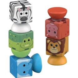 Lot de 70 cubes magnétiques MAGICUBE safari