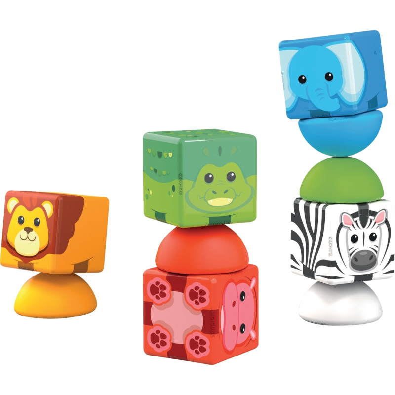 Lot de 70 cubes magnétiques MAGICUBE safari