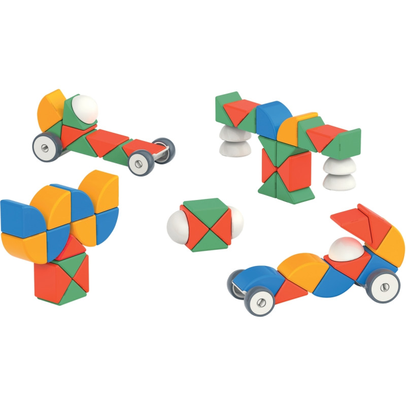 Lot de 80 cubes et roues magnétiques MAGICUBE