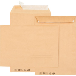 Paquet de 10 pochettes kraft 229x324mm 85g bande siliconée avec zone d