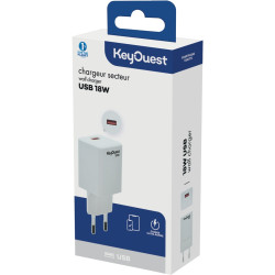 Chargeur secteur 1 port USB-A ultra-rapide blanc