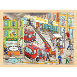 Lot de 4 puzzles à cadre en bois 96 pièces, thèmes divers (lot n°3)