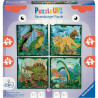 Boite de 4 puzzles UP progressifs, les dinosaures
