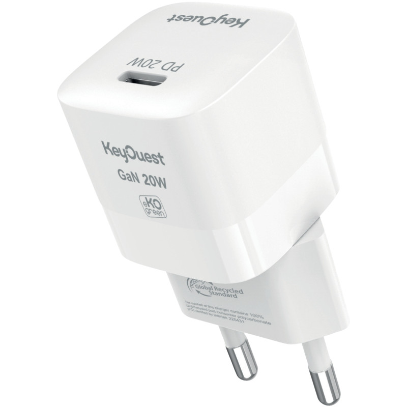 Chargeur secteur avec cordon USB type C vers type C 20W