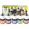 Set de 5 Flacons 45ml d'encre à dessiner végétale, couleurs secondaire