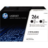 HP 26X pack de 2 toners noirs grande capacité authentiques (CF226XD)