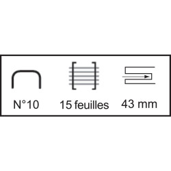 Agrafeuse de poche n° 10 Green logic 15 feuilles