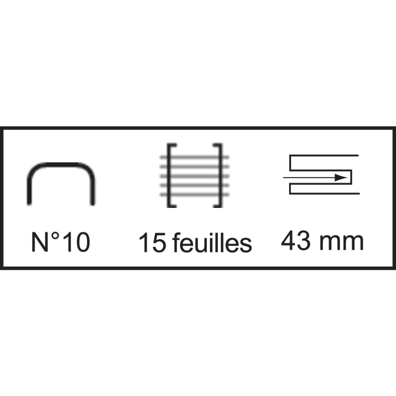 Agrafeuse de poche n° 10 Green logic 15 feuilles