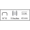 Agrafeuse de poche n° 10 Green logic 15 feuilles