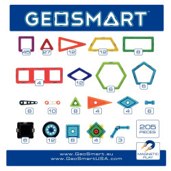 Bac scolaire 205 pièces magnétiques GEOSMART