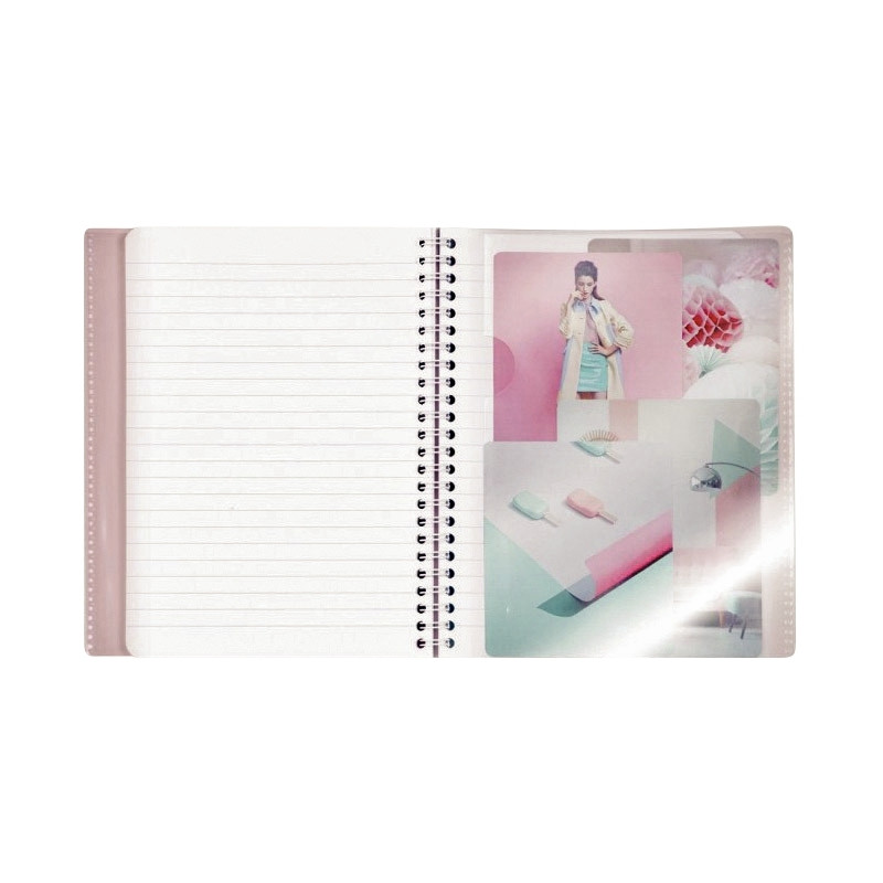 Cahier à reliure intégrale 160 pages KOVERBOOK BLUSH, format A5, ligné