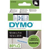 Recharge DYMO D1 12 mm x 7 m bleu et blanc