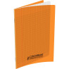 Piqûre 32 pages CONQUERANT, 17x22 cm, seyès, couv PP orange