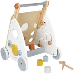 Chariot de marche en bois