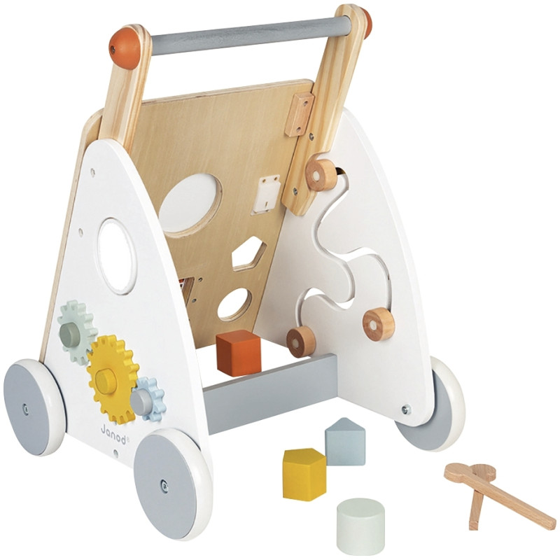 Chariot de marche en bois