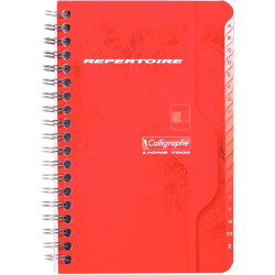 Répertoire à reliure intégrale 180 pages, format 11x17 cm, quadrillé 5