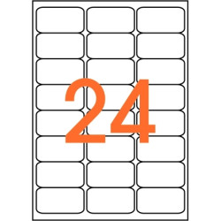 Boîte de 2400 étiquettes multi-usages blanches 63,5x33,9mm