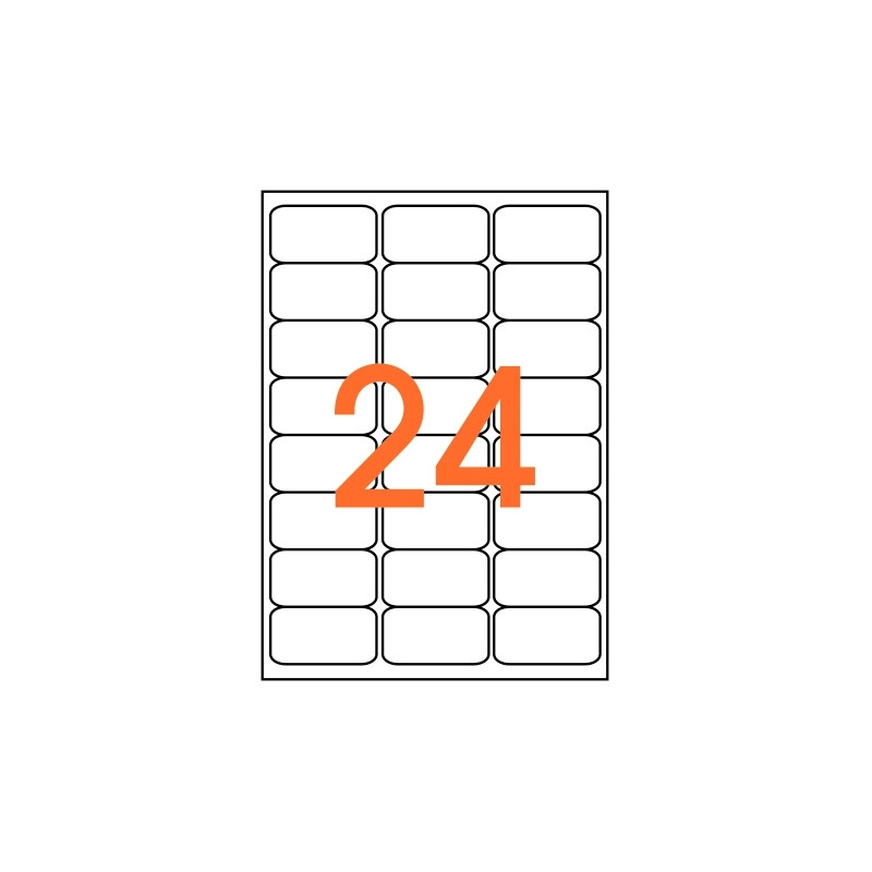 Boîte de 2400 étiquettes multi-usages blanches 63,5x33,9mm