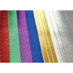Paquet de 10 feuilles de carton ondulé métalisé 1 face 25 x 35 cm