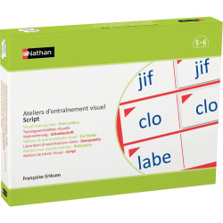Entraînement visuel, lettres en script