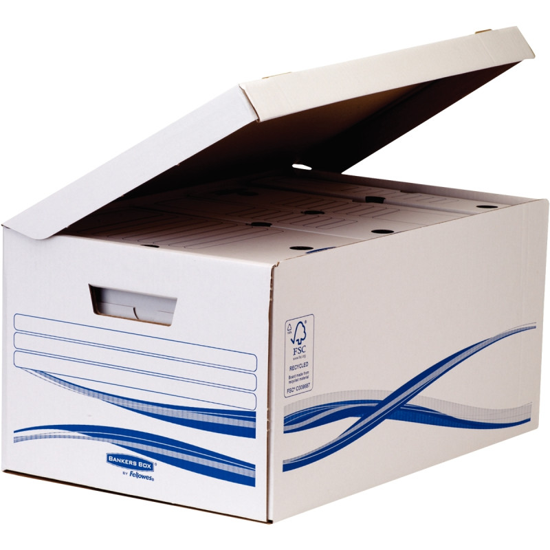 Container avec 6 boites d'archives dos 8cm blanc