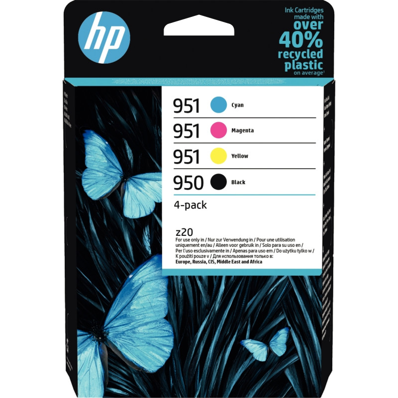 HP 950/951 pack de 4 cartouches d'encre noir, cyan, magenta et jaune a