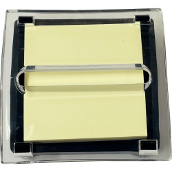 Dévidoir noir avec bloc notes en Z repositionnables format 76 x 76 mm