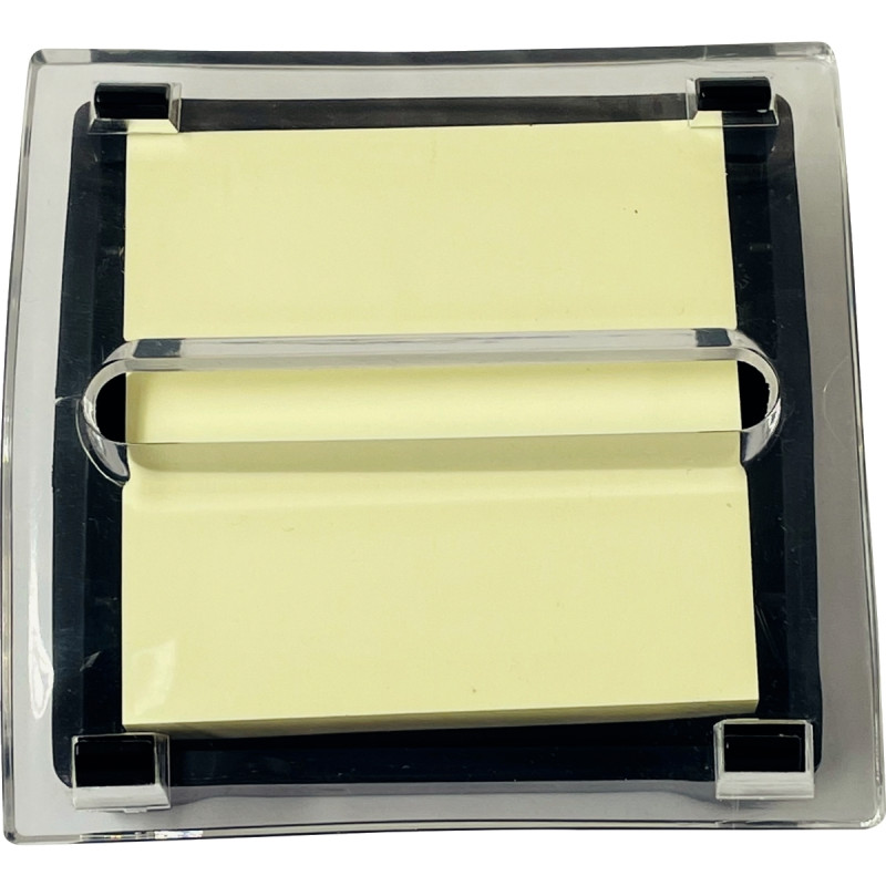 Dévidoir noir avec bloc notes en Z repositionnables format 76 x 76 mm