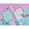 Cahier à reliure intégrale 160 pages KOVERBOOK BLUSH, format A5, quadr