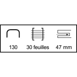 Agrafeuse pince métal verni 548E 30 feuilles
