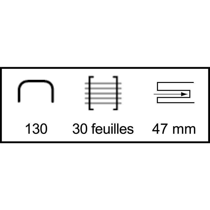 Agrafeuse pince métal verni 548E 30 feuilles