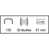 Agrafeuse pince métal verni 548E 30 feuilles