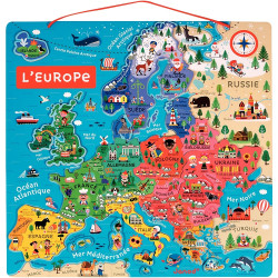 Puzzle magnétique 40 pièces, l'Europe
