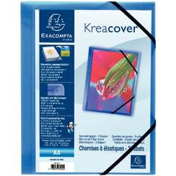 Chemise 3 rabats à élastiques personnalisable KREACOVER en polypropylè