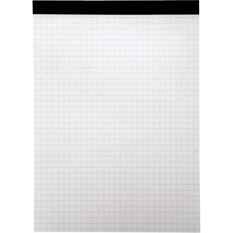 Bloc de bureau sans couverture format A5, quadrillé 5x5, papier 60g