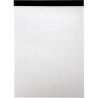 Bloc de bureau sans couverture format A5, quadrillé 5x5, papier 60g