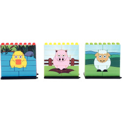 Lot de 6 puzzles UP 14 pièces, les animaux de la ferme