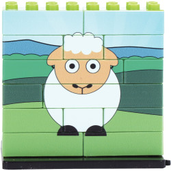 Lot de 6 puzzles UP 14 pièces, les animaux de la ferme