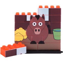 Lot de 6 puzzles UP 14 pièces, les animaux de la ferme